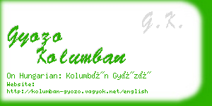 gyozo kolumban business card